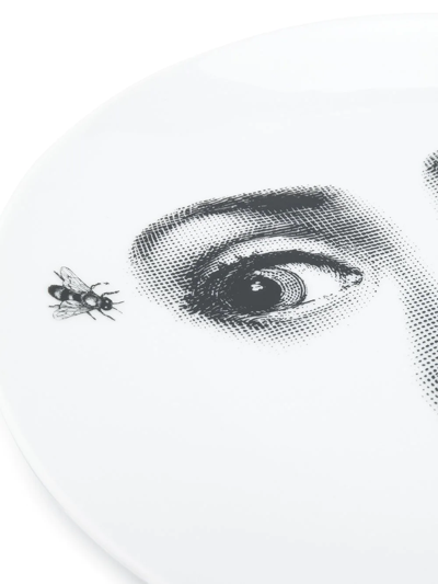 Fornasetti Wandteller Mit Print In White