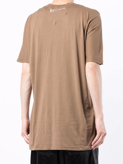 Shop 11 By Boris Bidjan Saberi Graphic-print T-shirt In Brown