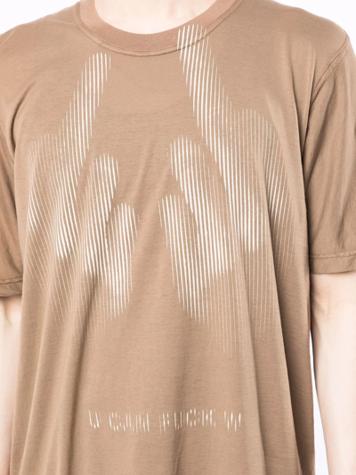 Shop 11 By Boris Bidjan Saberi Graphic-print T-shirt In Brown