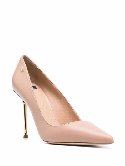 Elisabetta Franchi Metallic-finish 100mm Pumps In Neutrals