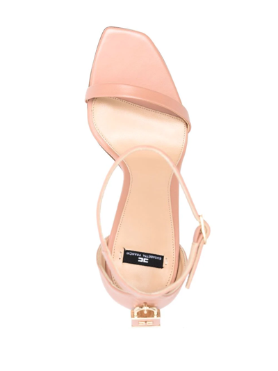 Shop Elisabetta Franchi Buckle-fastening Heeled Sandals In Pink