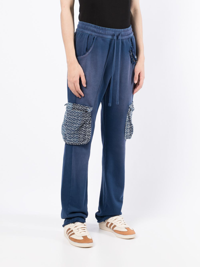 Alchemist Distressed-finish Sweatpants In Blue