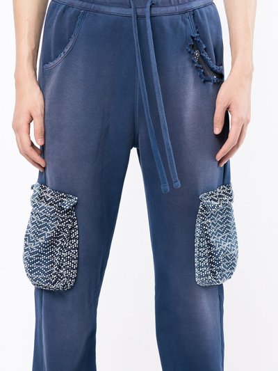 Alchemist Distressed-finish Sweatpants In Blue