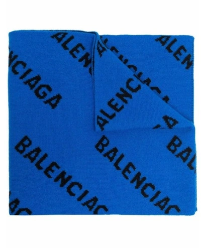 Shop Balenciaga Scarfs Blue
