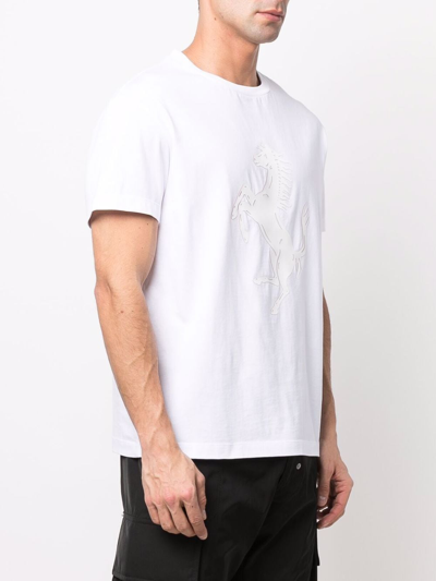 Shop Ferrari T-shirts And Polos White