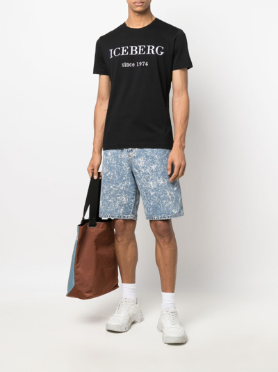 Shop Iceberg T-shirts And Polos Black