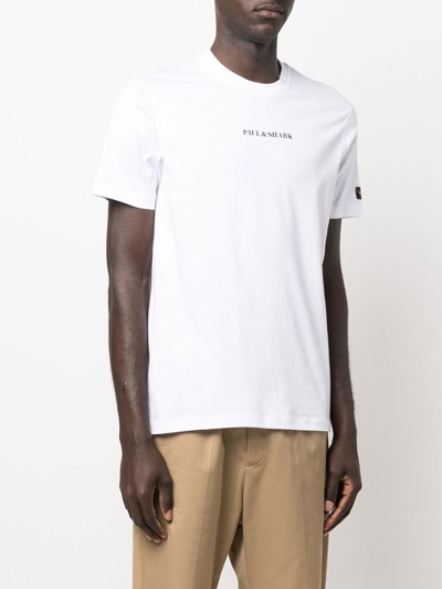 Shop Paul & Shark Logo T-shirt Clothing In White