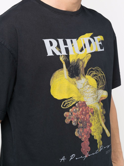 Shop Rhude T-shirts And Polos Black