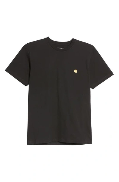 Shop Carhartt Chase Crewneck T-shirt In Black