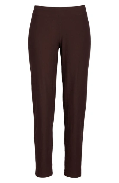 Shop Eileen Fisher Stretch Crepe Slim Ankle Pants In Z/dnucassis