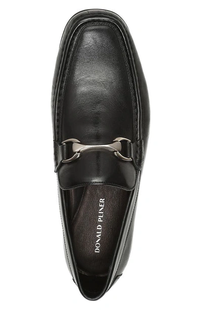 Shop Donald Pliner Leather Bit Loafer In Black