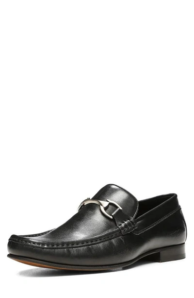 Shop Donald Pliner Leather Bit Loafer In Black