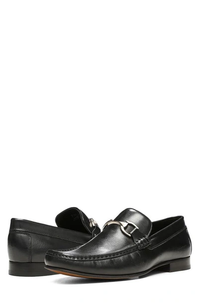 Shop Donald Pliner Leather Bit Loafer In Black