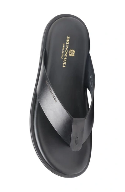 Shop Bruno Magli Romania Leather Flip Flop In Black