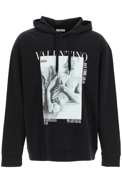 Shop Valentino Archive 1985 Print In Black