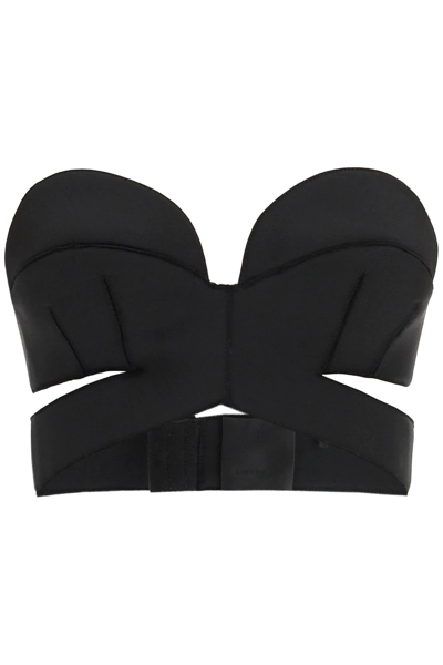 Shop Givenchy Wool Bra With Cut-out In Black