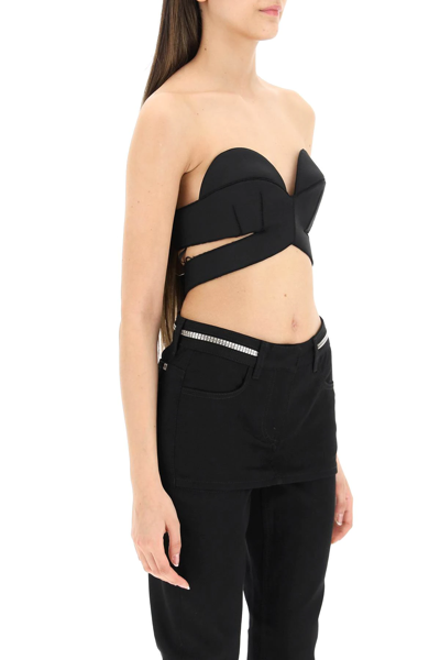 Shop Givenchy Wool Bra With Cut-out In Black