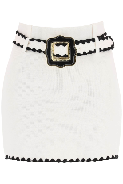 Shop Cormio Helga 2.0 Knitted Mini Skit In White,black