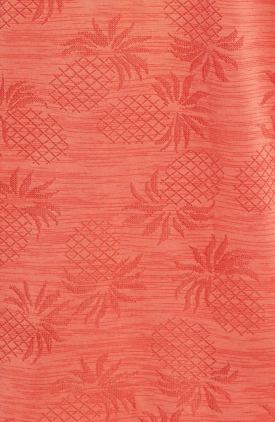 Shop Tommy Bahama Pineapple Palm Coast Short Sleeve Polo In Mango Tang