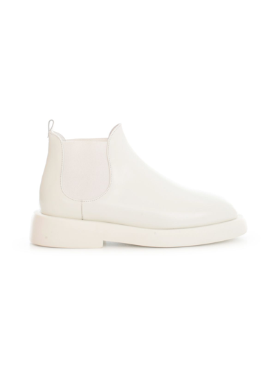 Shop Marsèll Marsell Women's White Leather Ankle Boots