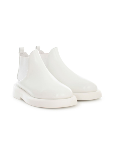 Shop Marsèll Marsell Women's White Leather Ankle Boots