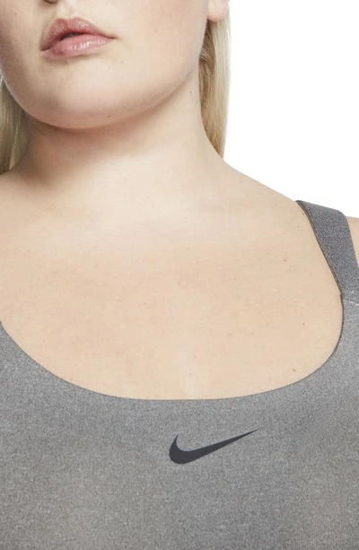 Shop Nike Bold Sports Bra In Carbon Heather/ Black