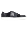 LANVIN Tonal Striped Leather Trainers
