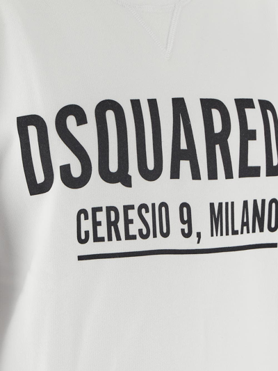 Shop Dsquared2 Logo Print Sweatshirt In White