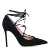 Gianvito Rossi Femì Lace-up Suede Pumps In Black