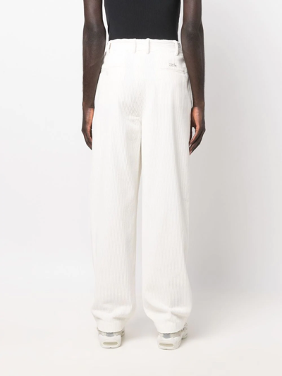 Shop 032c Corduroy Four-pocket Straight-leg Trousers In White