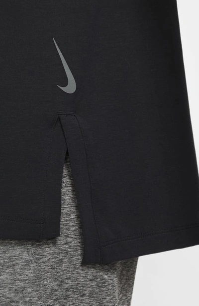 Shop Nike Dri-fit Yoga Tank In Black/ Black