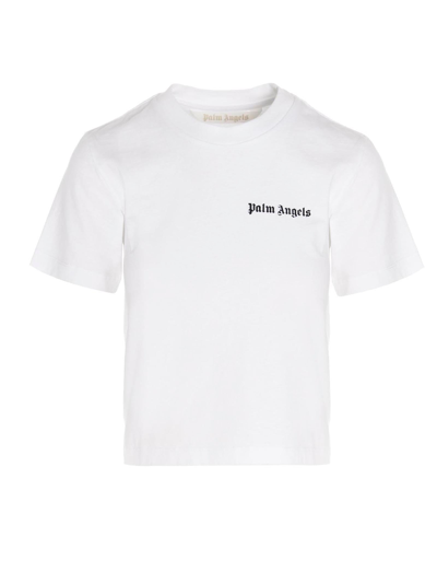 Shop Palm Angels Classic Logo T Shirt Bianco In White