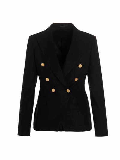 Shop Tagliatore 'alicya' Blazer Jacket In Black