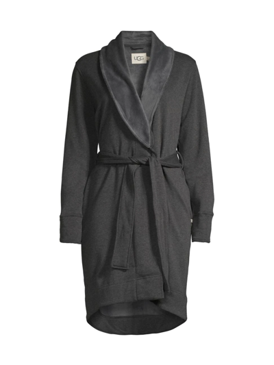 Shop Ugg Women's Blanche Ii Fleece Robe In Black Bear