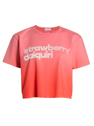 Shop Mother Women's The Slouch Boxy T-shirt In Strawberry Daiquiri