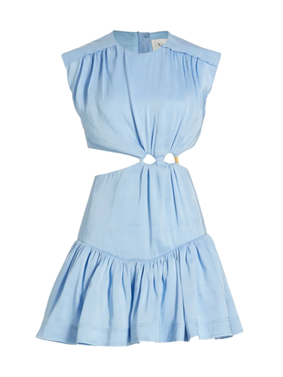 Shop Aje Women's Scent Of Summer Ring Flip Mini-dress In Powder Blue