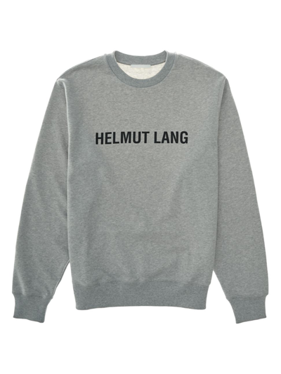 Shop Helmut Lang Men's Core Logo Crewneck Sweatshirt In Vapor Heather