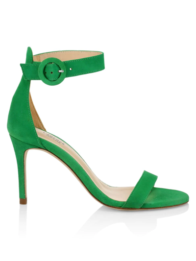 Shop L Agence Women's Gisele Velvet High-heel Sandals In Pop Green