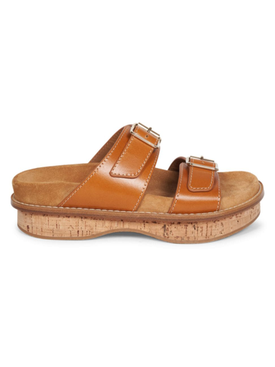 Shop Chloé Women's Marah Leather Sandals In Tan