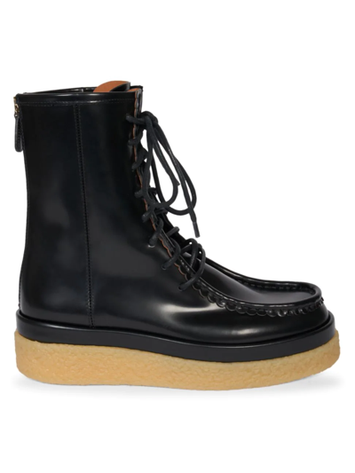Shop Chloé Women's Jamie Leather Ankle Boots In Black