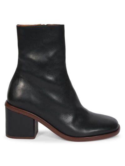 Shop Chloé Women's Meganne Leather Ankle Boots In Black