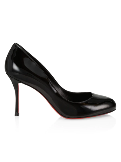 Shop Christian Louboutin Women's Dolly 85 Leather Pumps In Black