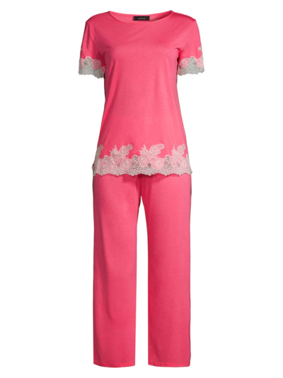 Shop Natori Shangri La 2-piece Pajama Set In Pink