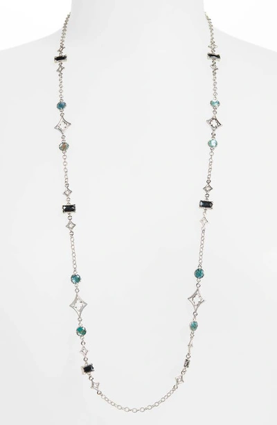 Shop Armenta New World Long Stone Beaded Necklace In Peruvian Opal/ Silver