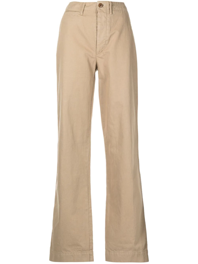 Shop Re/done '90s Loose Trousers In Brown