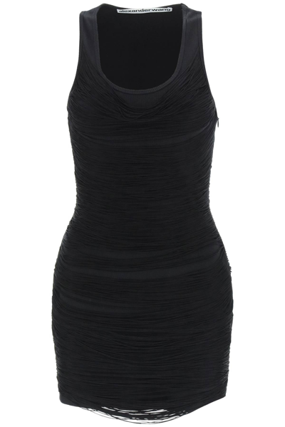 Shop Alexander Wang Fringe Mini Dress In Black