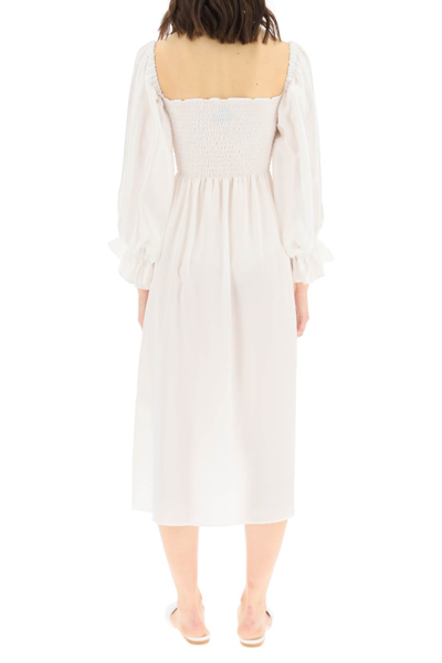 Shop Sleeper Atlanta Silk Dress In White