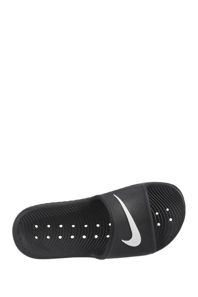 Shop Nike Kawa Shower Slides In 001 Black/white