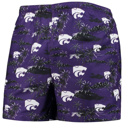 Foco Purple Kansas State Wildcats Island Palm Swim Trunks In Purple