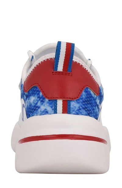 Shop Tommy Hilfiger Ferizi Platform Sneaker In Blue/ White Multi